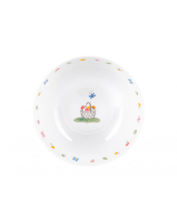 LOMONOSOV IMPERIAL PORCELAIN BABY SET 3PC: CUP, PLATE AND BOWL WALK FOR MUSHROOMS