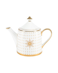 LOMONOSOV IMPERIAL BONE CHINA PORCELAIN TEAPOT AZURE GOLD 900 ml 30.4 fl.oz