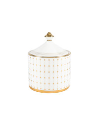 LOMONOSOV IMPERIAL BONE CHINA PORCELAIN SUGAR BOWL AZURE GOLD 300 ml 10.1 fl.oz