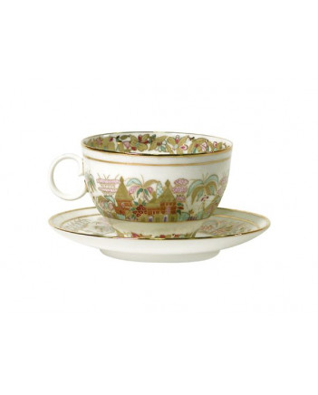 LOMONOSOV IMPERIAL BONE CHINA PORCELAIN TEA SET SERVICE LANDSCAPE FRIEZE APPLE 15 items