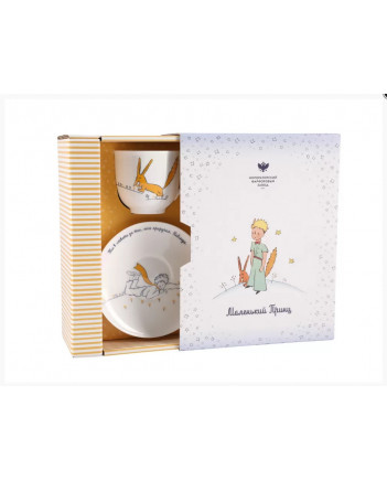 LOMONOSOV IMPERIAL BONE CHINA PORCELAIN ESPRESSO CUP LITTLE PRINCE AND FOX 180 Ml 6.1 Fl.Oz