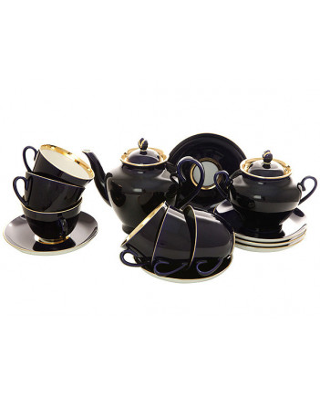 LOMONOSOV IMPERIAL PORCELAIN TEA SET SERVICE SPRING NIGHT 14 items