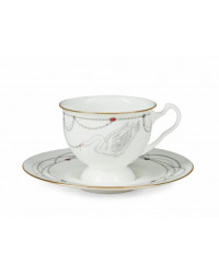 LOMONOSOV IMPERIAL BONE CHINA PORCELAIN ESPRESSO CUP AISEDORA SWAN LAKE #2 240 ml/8.1 fl.oz
