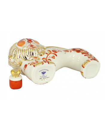 LOMONOSOV IMPERIAL PORCELAIN DECANTER RED LION 380 ML/12.9 OZ