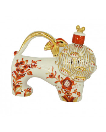 LOMONOSOV IMPERIAL PORCELAIN DECANTER RED LION 380 ML/12.9 OZ