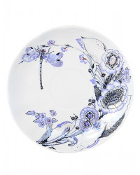  LOMONOSOV IMPERIAL PORCELAIN TEACUP AND SAUCER TULIP DRAGONFLY WHISPER 250 ML/8.45 OZ
