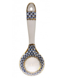 LOMONOSOV IMPERIAL PORCELAIN SOUVENIR SPOON COBALT NET