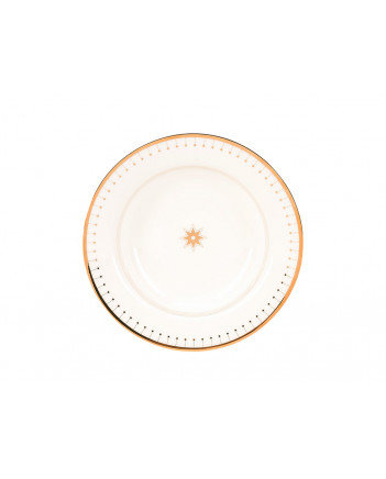 LOMONOSOV IMPERIAL PORCELAIN DINNER PLATE AZURE GOLDEN DEEP 23 cm 9.1"