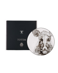 LOMONOSOV IMPERIAL PORCELAIN DECORATIVE WALL PLATE TOTEM ANIMAL WILD BOAR 23 CM 9.1"