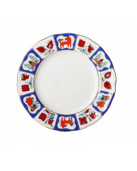 LOMONOSOV IMPERIAL PORCELAIN DESSERT PLATE TULIP RUSSIAN LUBOK 15 cm 5.9"