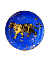 LOMONOSOV IMPERIAL PORCELAIN DECORATIVE WALL PLATE ZODIAC TIGER Wonder Time YEAR 195 mm 7.7"