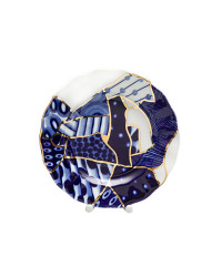 LOMONOSOV IMPERIAL PORCELAIN DESSERT PLATE COBALT BAIKAL 2 TULIP 20 cm 7.8"