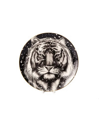 LOMONOSOV IMPERIAL PORCELAIN DECORATIVE WALL PLATE TOTEM ANIMAL TIGER 30 CM 11.8"
