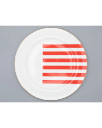 LOMONOSOV IMPERIAL PORCELAIN DINNER PLATE YES AND NO RED 20 cm 7.9"