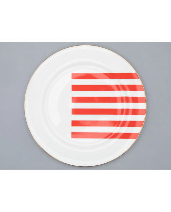 LOMONOSOV IMPERIAL PORCELAIN DINNER PLATE YES AND NO RED 20 cm 7.9"