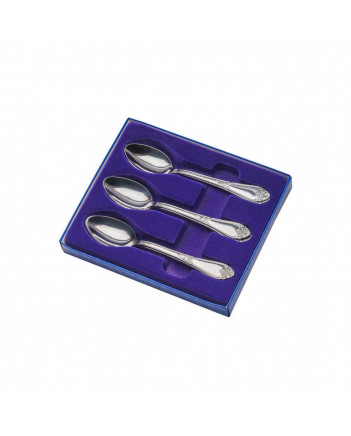 FLATWARE TEASPOON STAINLESS STEEL SET OF 6 IRISES