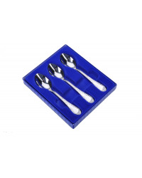 FLATWARE TEASPOON STAINLESS STEEL SET OF 6 AMBASSADOR