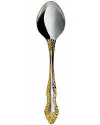 FLATWARE TEASPOON STAINLESS STEEL SET OF 6 TROIKA GOLD IMITATION
