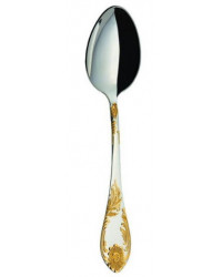 FLATWARE TEASPOON STAINLESS STEEL SET OF 6 IMPERIAL GOLD GILDING