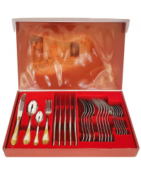 FLATWARE STAINLESS STEEL CUTLERY SET OF 24 IMPERIAL GILDING