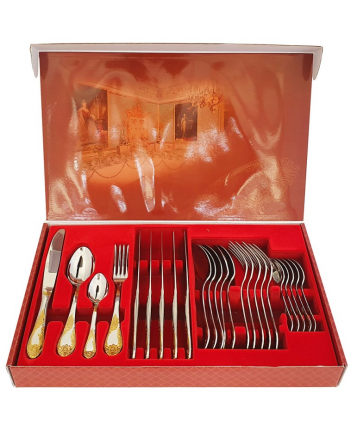 FLATWARE STAINLESS STEEL CUTLERY SET OF 24 IMPERIAL GILDING