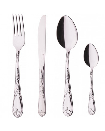 FLATWARE STAINLESS STEEL CUTLERY SET OF 24 IRISES