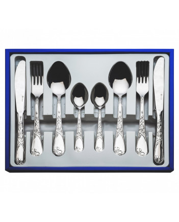 FLATWARE STAINLESS STEEL CUTLERY SET OF 24 IRISES