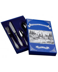 FLATWARE STAINLESS STEEL CUTLERY SET OF 4 WAVE