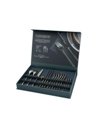 LOMONOSOV IMPERIAL FLATWARE STAINLESS STEEL CUTLERY SET FOR 4 MODERN GOLD