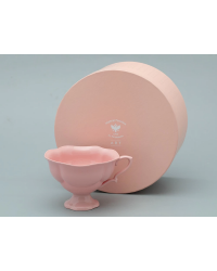 LOMONOSOV IMPERIAL BONE CHINA PORCELAIN TEA CUP NATASHA MONOCOLOR PINK PEACH 220 ml/7.4 fl.oz
