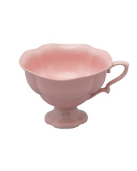 LOMONOSOV IMPERIAL BONE CHINA PORCELAIN TEA CUP NATASHA MONOCOLOR PINK PEACH 220 ml/7.4 fl.oz