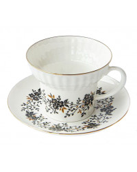 LOMONOSOV IMPERIAL BONE CHINA PORCELAIN ESPRESSO CUP WAVE TINY BRANCHES 155 ml/5.2 fl.oz
