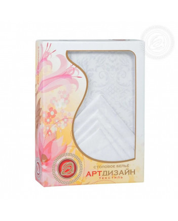 TABLECLOTH AND NAPKINS SET MARGO WHITE