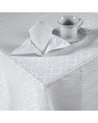 TABLECLOTH AND NAPKINS SET MARGO WHITE