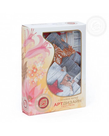 TABLECLOTH AND 3 KITCHEN TOWELS SET CHRISTMAS